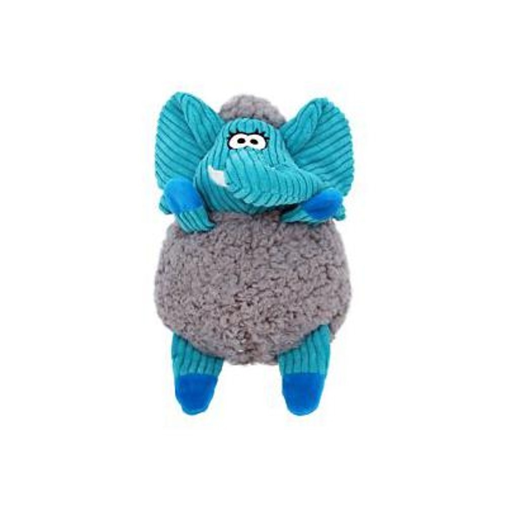 KONG Floofs Sherps Elephant Dog Toy Medium Squeaky Plush RSPF24 Grey Teal